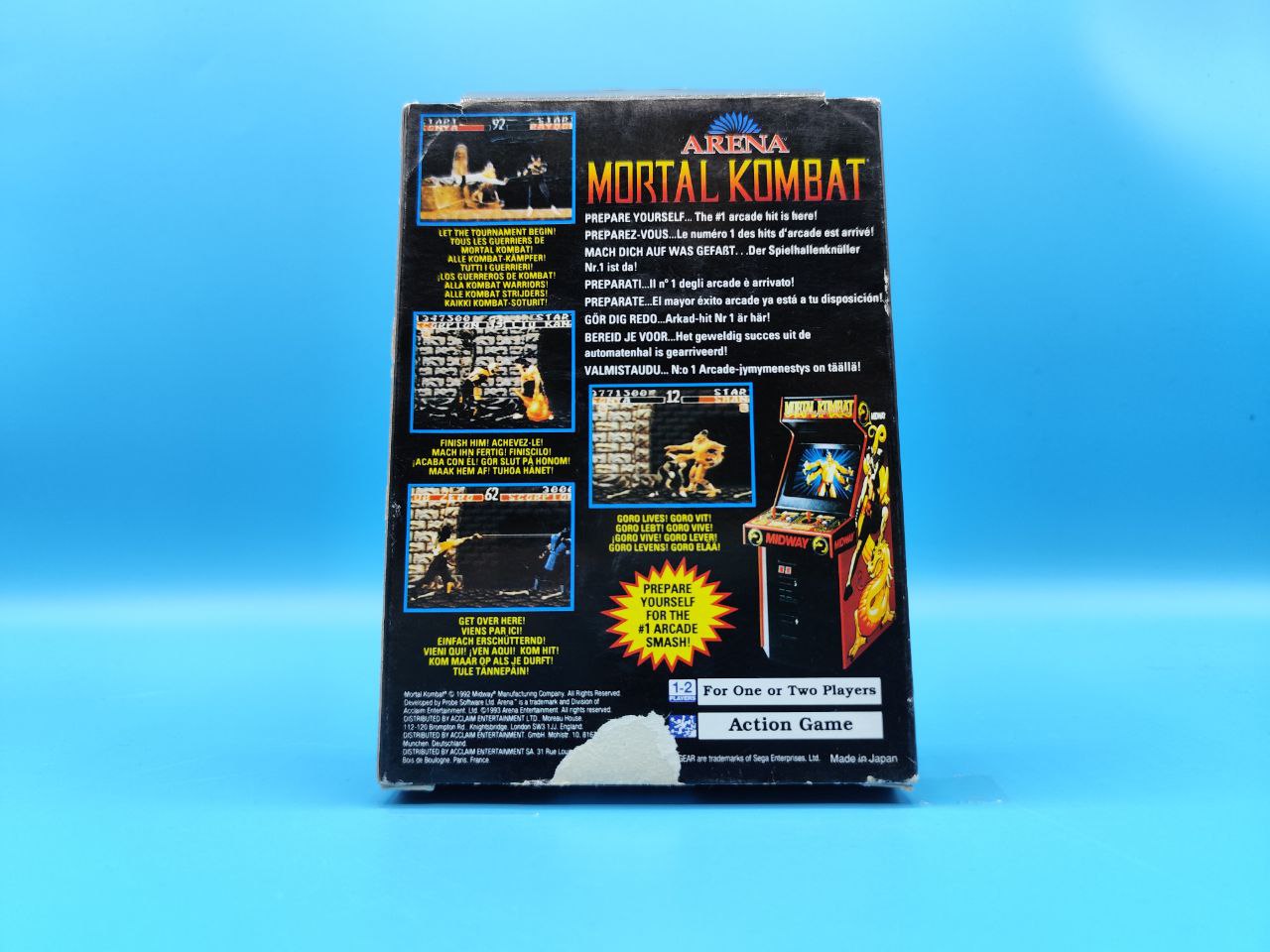 Sin Manual Mortal Kombat GAME GEAR