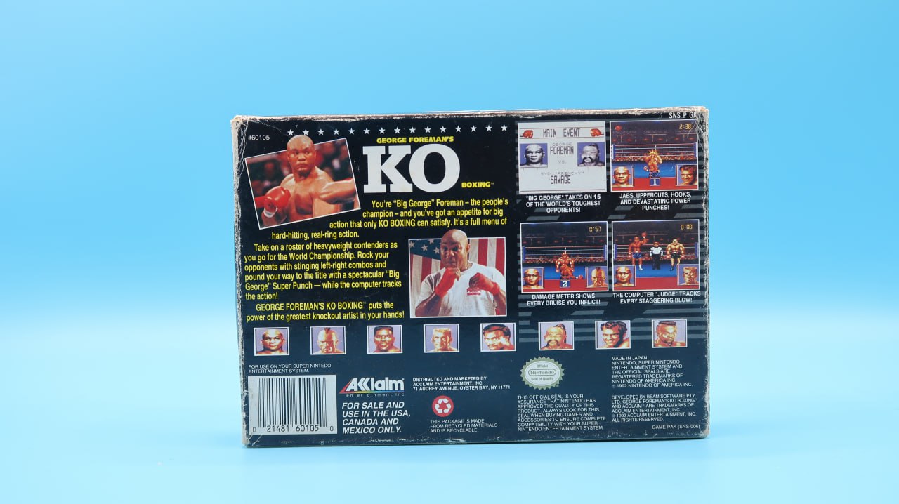 George Foreman's KO Boxing SUPER NINTENDO (Importación americana)