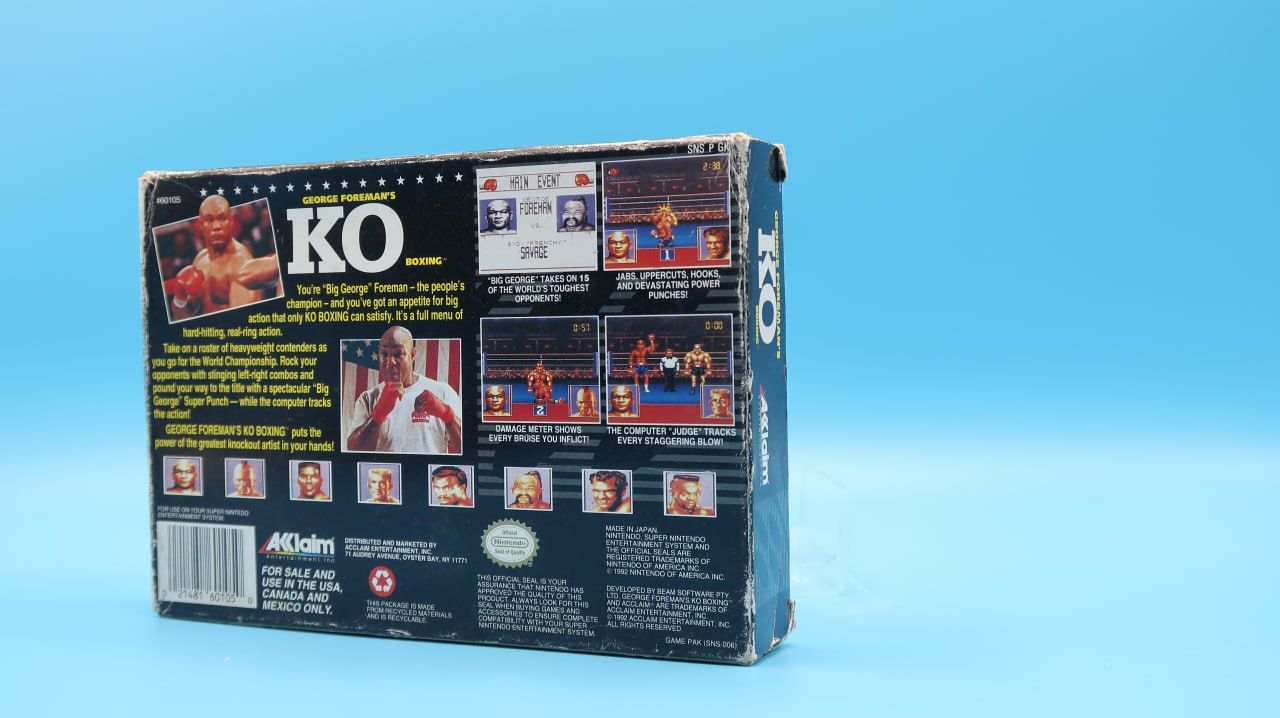 George Foreman's KO Boxing SUPER NINTENDO (Importación americana)