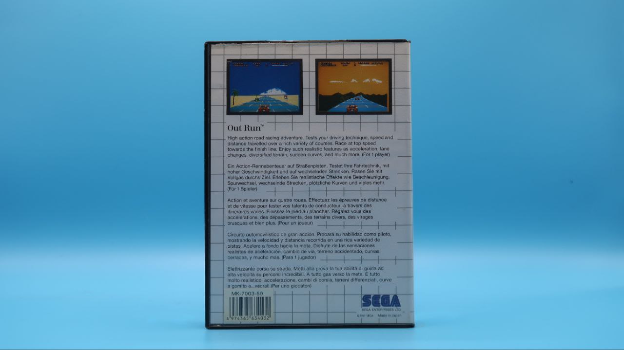 Sin Manual Out Run MASTER SYSTEM