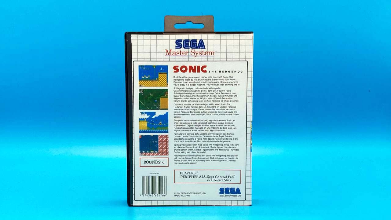 Sin Manual Sonic the Hedgehog MASTER SYSTEM